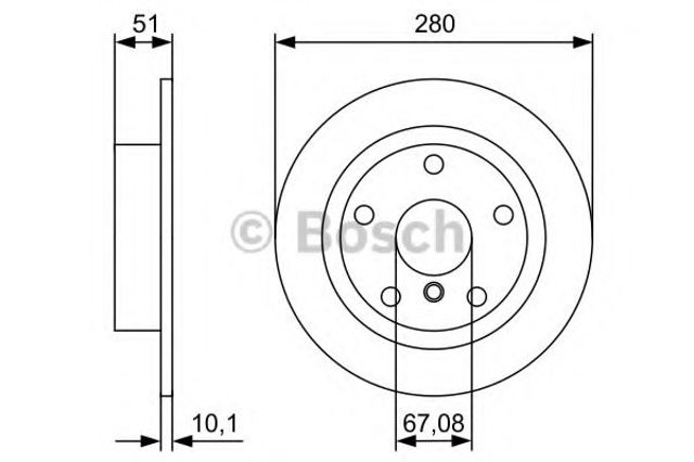 Диск гальмівний задній 0986479C92 BOSCH