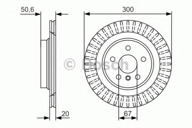Диск гальмівний задній 0986479C95 BOSCH