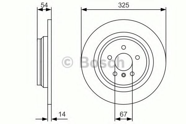 Диск гальмівний задній 0986479D10 BOSCH