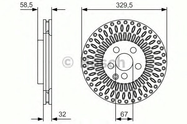 Гальмо дискове переднє 0986479D13 BOSCH