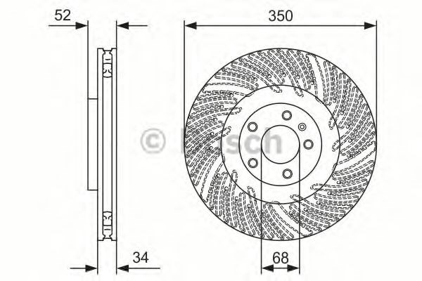 Диск гальмівний передній 0986479D28 BOSCH