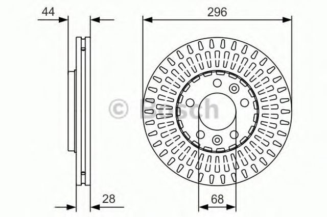 Диск гальмівний передній 0986479D30 BOSCH
