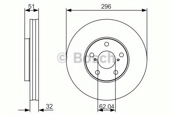 Гальмо дискове переднє 0986479R20 BOSCH
