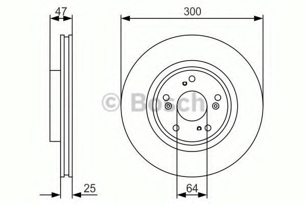 Bosch honda гальмівний диск передн,cr-v -06 0986479R24