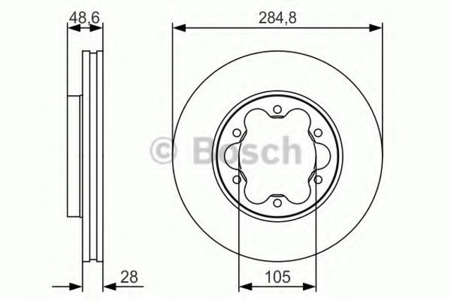 Диск переднього гальма 0986479R27 BOSCH