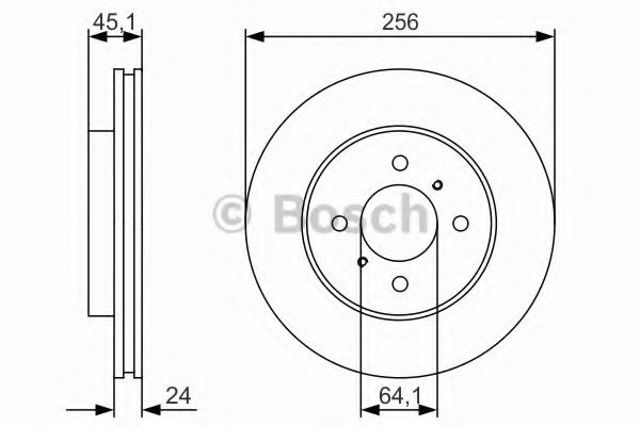 Диск гальмівний передній 0986479R51 BOSCH
