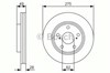 Диск переднього гальма 0986479R58 BOSCH