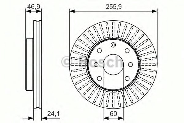 Bosch диск гальмівний передн,chevrolet lacetti, epica, evanda 05- 0986479R70