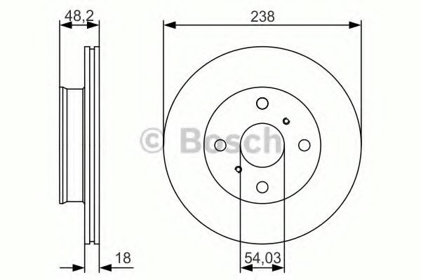 Bosch toyota диск гальмівний передн.coprolla 88- 0986479R75