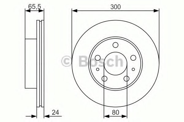 Bosch диск гальмівний передній citroen  jumper 94 - 06  1,8т. (30024) 0986479R86