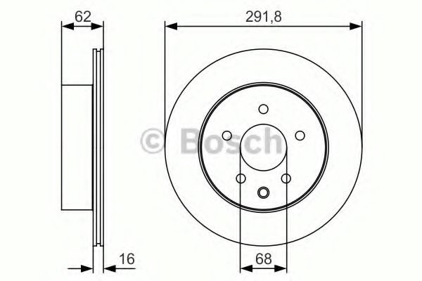 Гальмівний диск задній rogue 2 2013-2020 (кроссовер), діаметр 290 мм, товщина 15,5 мм, бу-224619 0986479S31