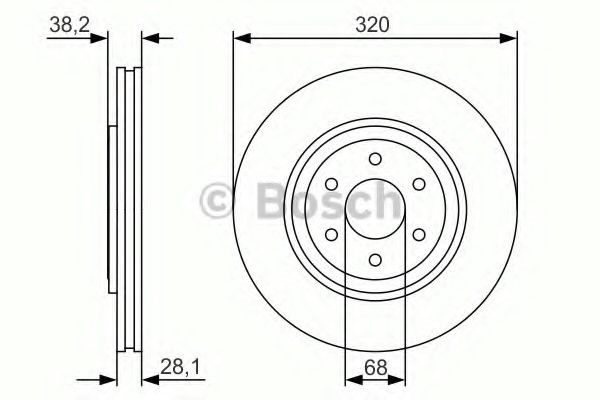 Гальмівний диск передній pathfinder 3 2005-2012, діаметр 320 мм, товщина 26,5 мм, бу-242766 0986479S35