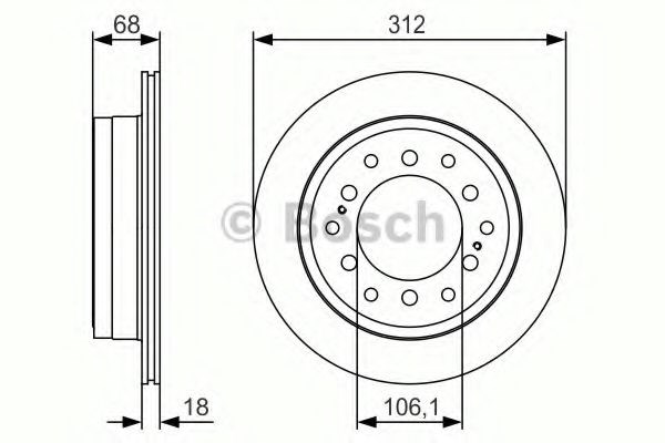 Дискові гальма 0986479S36 BOSCH