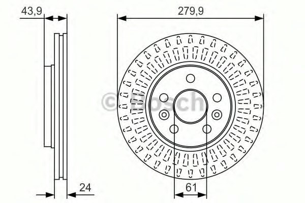 Диск переднього гальма 0986479S66 BOSCH