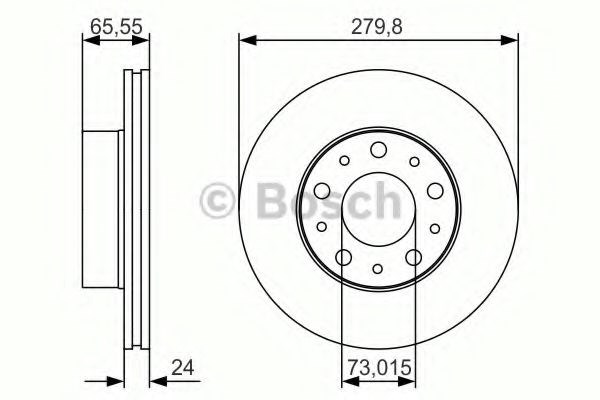 Bosch диск гальмівний передній ducato 98- (28024) 0986479S70