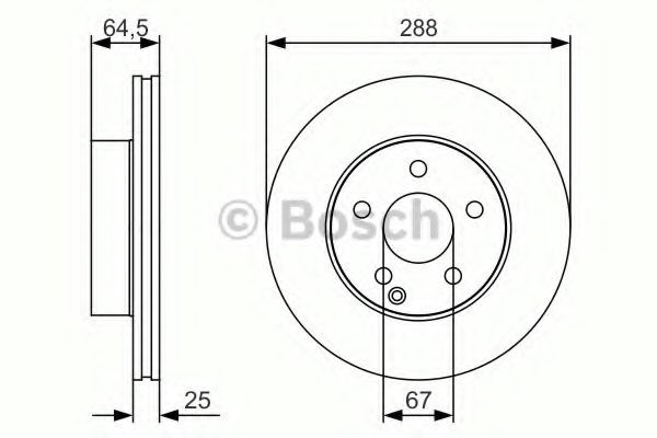 Диск переднього гальма 0986479S83 BOSCH