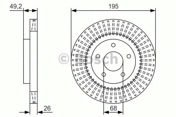 Bosch nissan диск гальмівний передн.teana 2.5/3.5 08- 0986479T99