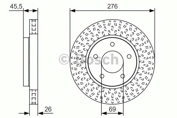 Гальмо дискове переднє 0986479U40 BOSCH