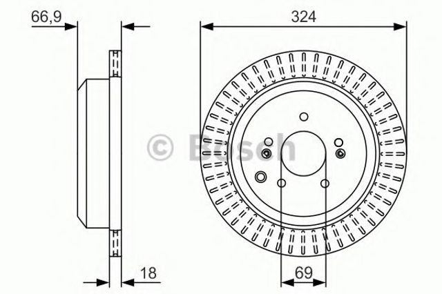 Дискові гальма 0986479V10 BOSCH