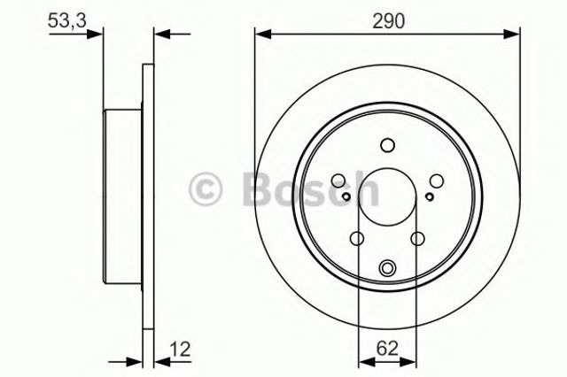 Дискові гальма 0986479V25 BOSCH