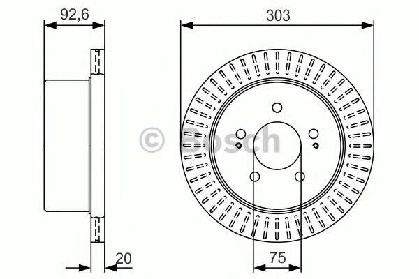 Дискові гальма 0986479V26 BOSCH