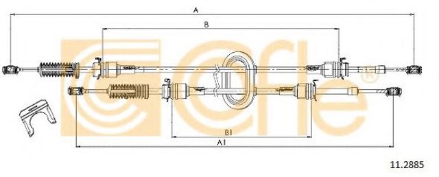 Трос КПП 112885 COFLE