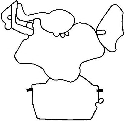 Прокладка, кришка картера (блок-картер двигуна) спереду vag 3,0tdi cdta/cdtb/cduc 10- (вир-во elring 122472