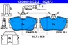 Задні колодки 13046028722 ATE