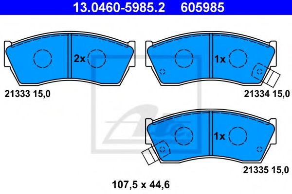 Blue print suzuki гальмівні колодки передн,swift 89-,honda civic 83- 13046059852