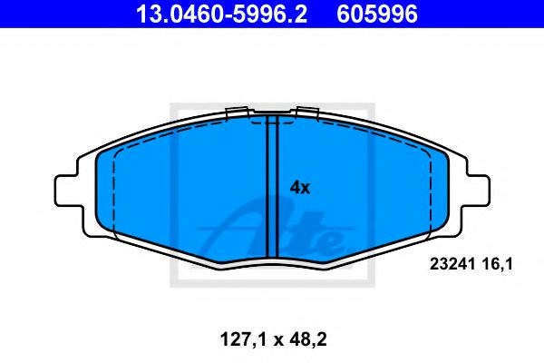 Комплект гальмівних колодок  - дискові 13046059962
