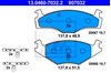 Колодки гальмівні дискові комплект 13046070322 ATE