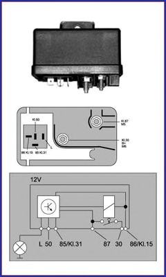 Реле накалу 132053 HITACHI