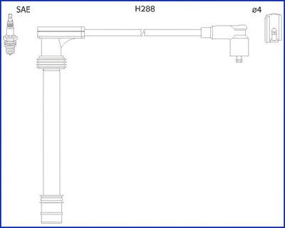 2571 комплект ізольованих проводів для свічок запалення rc-ft1202 134518