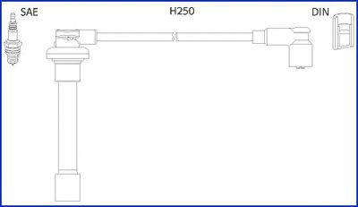Дріт високовольтні, комплект 134520 HITACHI