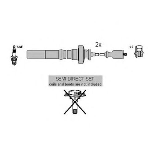 Huco mitsubishi провода зажигания lancer 03-,colt,space star 1.3/1.3 98- 134619