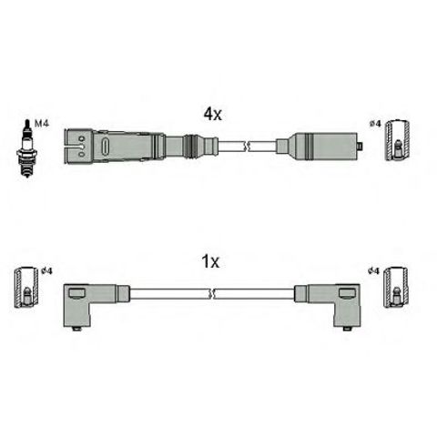 Дроти запалювання 134786 HITACHI
