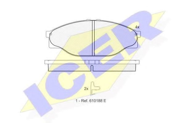 Комплект гальмівних колодок (дискових) 141010