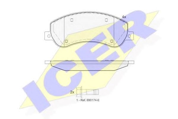 Гальмівні колодки 141793204 ICER
