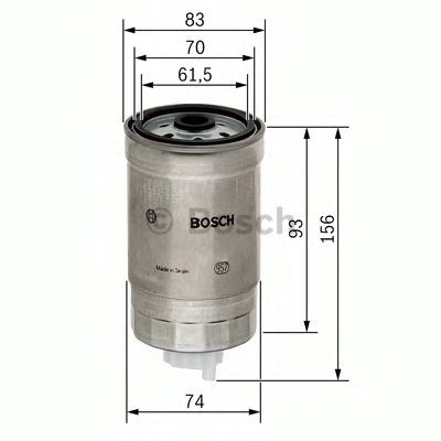 Bosch ,n4106 h157mm фільтр паливний диз.(вкруч-ся) audi vw citroen fiat iveco opel peugeot volvo 1457434106