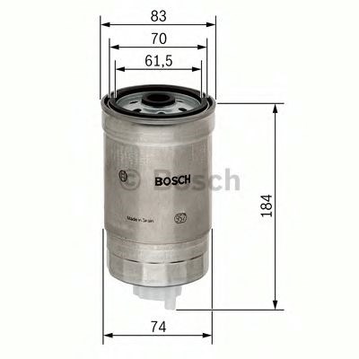 Mann-filter фільтр паливний bmw 3 (e30); fiat brava, punto 1.9d/2.4d 09.85-03.1 1457434293