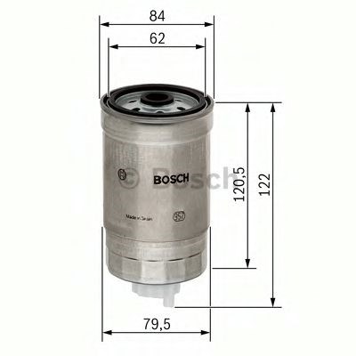 Bosch n4435 фільтр паливний диз. mitsubishi 1,8/2,0td: galant, lancer kia 2,2d: sportage, besta 1457434435