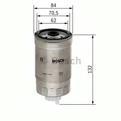 Bosch n4436 h130mm фільтр паливний диз. volvo 2,4d: s60,v70,s80 1457434436