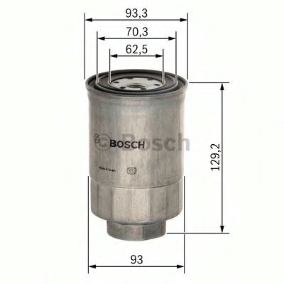 Bosch n4438 h=129mm фільтр паливний диз. toyota 2,0-4,1: corolla, hilux, landcruiser, coaster 1457434438
