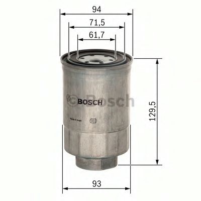 Bosch ,n4453 h=127mm фільтр паливний диз. hyundai h-1/h100 2,5td, galloper 2,5d mitsubishi 1457434453