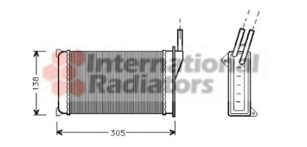 Радиатор отопителя ford (пр-во van wezel) 18006093