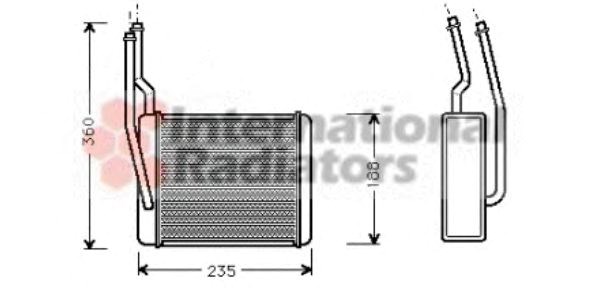 Радиатор отопителя fd focus/transit lhd 98- (van wezel) 18006272