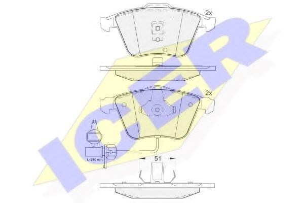 Колодки передні 181531 ICER
