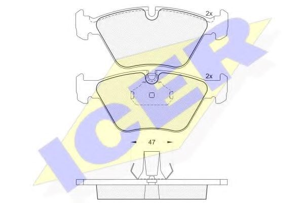 Передні гальмівні колодки 181550 ICER