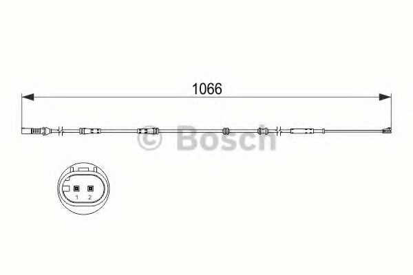 Bosch датчик зносу гальмівних колод. передн. bmw 7 f01,02,03,04 1987473501