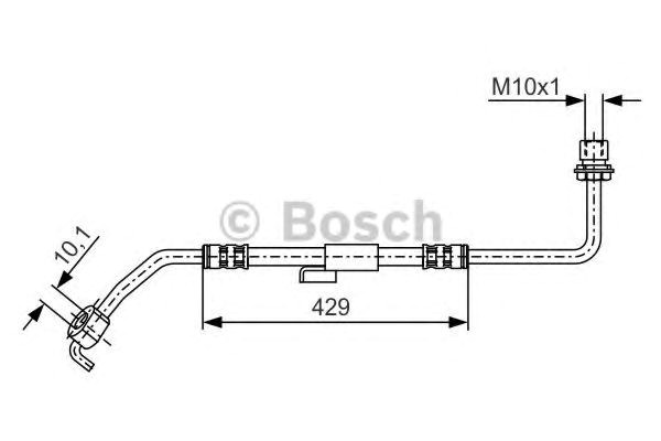 Bosch ford шланг гальмівний передн. лів. transit 78- 1987476511